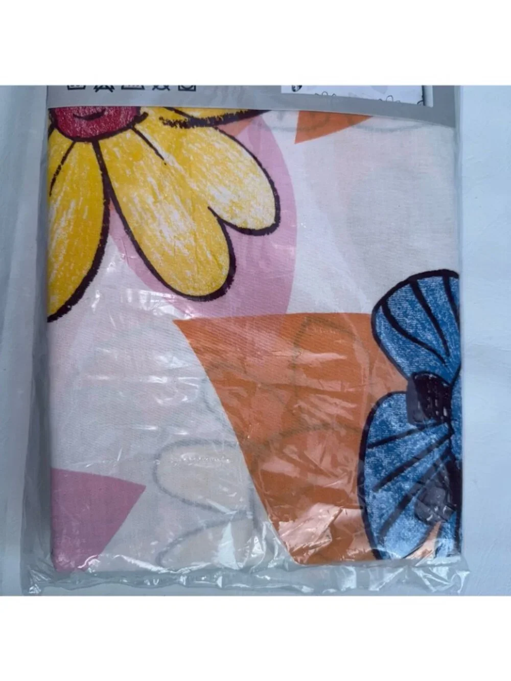 Vintage Ikea KRYP BLOMMA Twin Duvet Cover Set Cartoon Flowers Kids Bedding NEW